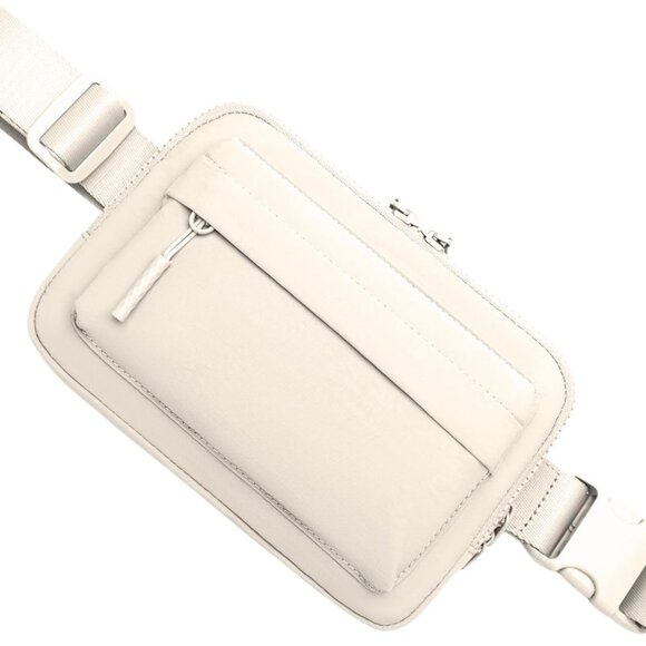 Essential+ Off White Fanny Pack w/70" Strap - Plus Size & Double Compartment - Picture 9 of 9